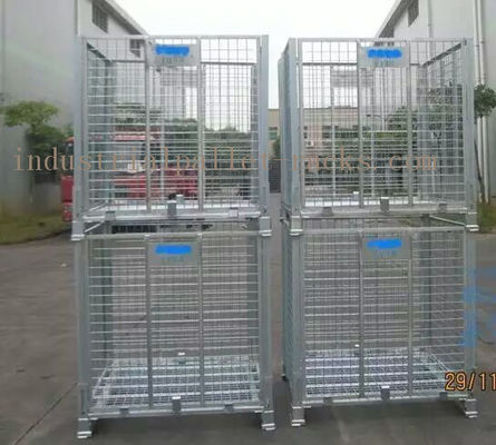 kupować Duża Stackable Steel Wire Mesh Cage W1200 * D1000 * H890mm Galwanizowane wykończenia produkcja online