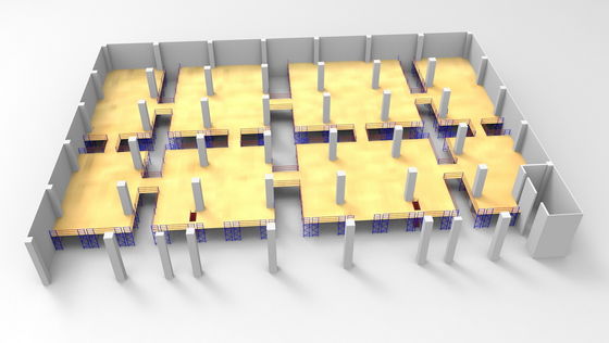 kupować Podłogi Mezzanine Ground Metalowe półki z otwartą przestrzenią produkcja online