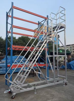 4m Wysokość Lekkie aluminium drabina w dwóch poziomach Łatwe przemieszczanie do magazynowania półki użycie