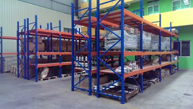 Supermarket stalowa półka na twarde półki z wejściem / wyciągiem na wózek, 2 - 8m
